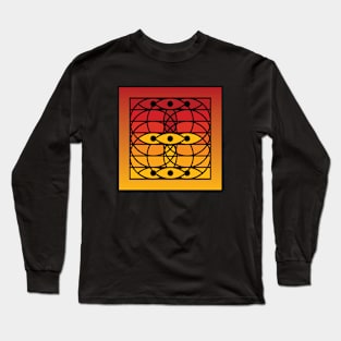 Doc Labs - Third Eye / Awakening (Geometric Art / Meditation / Yoga) - Version 4 - (Orange/Red) Long Sleeve T-Shirt